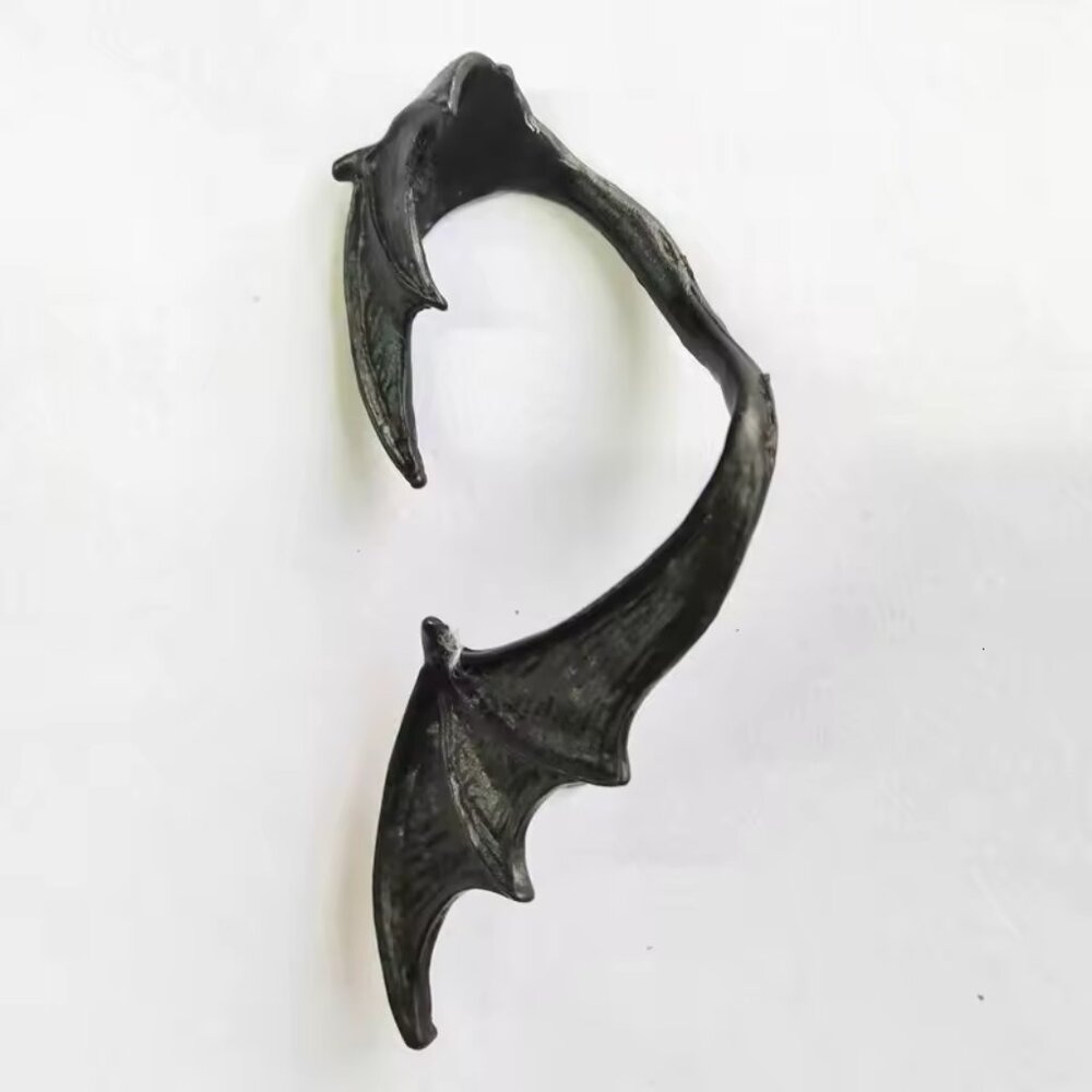 Gothic Punk Dragon Ear Cuff Earrings Dark Fantasy Wrap Style Pierced